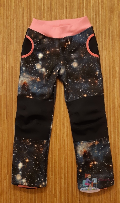 výrobek kalhoty- Softshell hvězdy vesmír