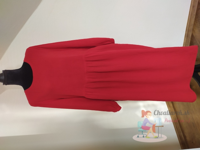 výrobek Mušelínové dlouhé šaty - červené 